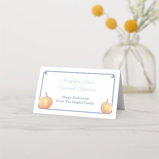 Carte De Placement Citrouille classique Halloween Candy Favoriser le (Devant)