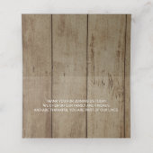 Carte De Placement Citrouille rustique Bon thanksgiving de chute de b (Intérieur déplié)