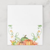 Carte De Placement Citrouilles aquarelles  (Extérieur déplié)