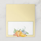 Carte De Placement Citrouilles aquarelles (Extérieur déplié)