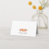 Carte De Placement Citrouilles d'aquarelle Swag Mariage d'automne (Dos)