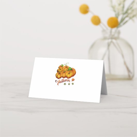 Carte De Placement Citrouilles d'automne (Devant)