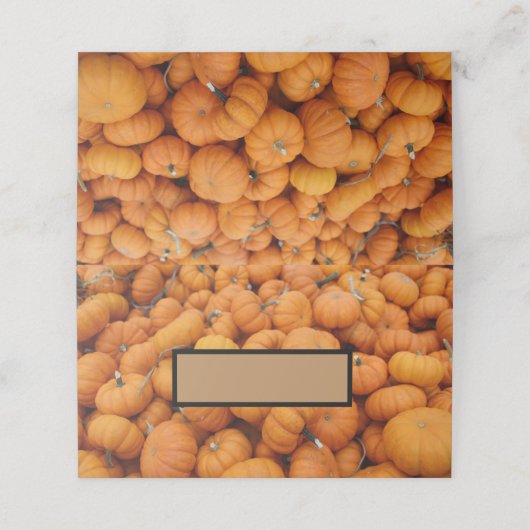 Carte De Placement Citrouilles de Thanksgiving (Extérieur déplié)