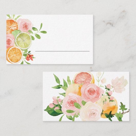 Carte De Placement Citrus blank (Devant / Derrière)