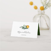 Carte De Placement Citrus Mariage Carte de place avec oranges (Dos)
