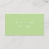 Carte De Placement Citrus minimaliste Mariage vert plat (Dos)