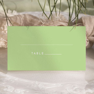 Carte De Placement Citrus minimaliste Mariage vert plat