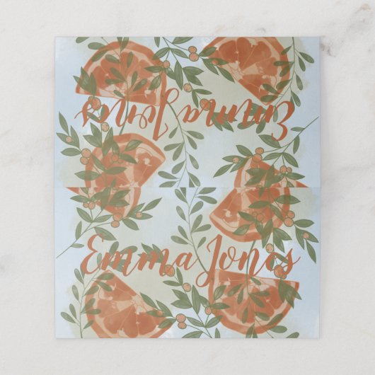 Carte De Placement Citrus orange et verdure (Extérieur déplié)