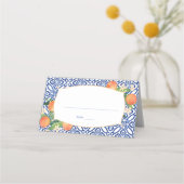 Carte De Placement Citrus Oranges Classic Carreaux Bleus Motif Mariag (Devant)
