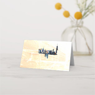 Carte De Placement Cityscape London Painted Mariage paysage