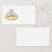 Carte De Placement Claddagh Ring Mariage Place Card Initiales et Date (Devant / Derrière)