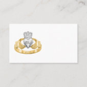 Carte De Placement Claddagh Ring Mariage Place Card Initiales et Date (Devant)