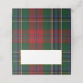 Carte De Placement Clan MacClain Mariage Pladed Place Card (Extérieur déplié)
