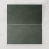 Carte De Placement Classe de typographie élégante de mariage vert (Intérieur déplié)