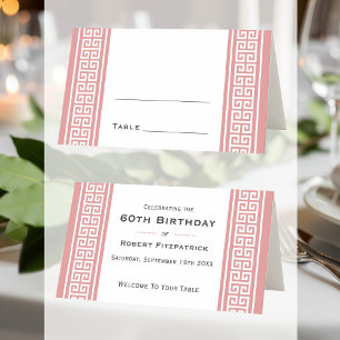 Carte De Placement Classic Anniversaire Pink Table pliée personnalisé