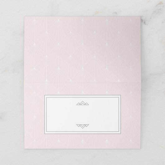 Carte De Placement Classic Art Déco Motif rose Place Carte (Extérieur déplié)
