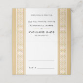 Carte De Placement Classic Birthday Party Gold Custom Foltable (Extérieur déplié)