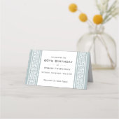 Carte De Placement Classic Birthday Party Grey Table pliée personnali (Dos)