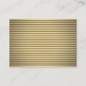 Carte De Placement Classic Black & Gold Border Large Elegant Escort / (Dos)