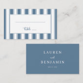 Carte De Placement Classic Blue Stripes (Devant / Derrière)