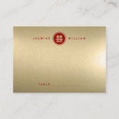 Carte De Placement Classic Cercle Double Bonheur Mariage chinois (Devant)