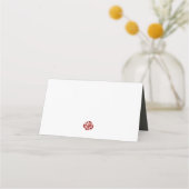 Carte De Placement Classic Crimson Rouge Rose dentelle Bourgogne Mari (Dos)