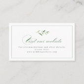 Carte De Placement Classic Elegance Green Website Insertion Card (Devant)