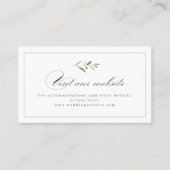 Carte De Placement Classic Elegance Green Website Insertion Card (Devant)