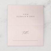 Carte De Placement Classic Elegant Rose Mariage Table Place Card (Extérieur déplié)