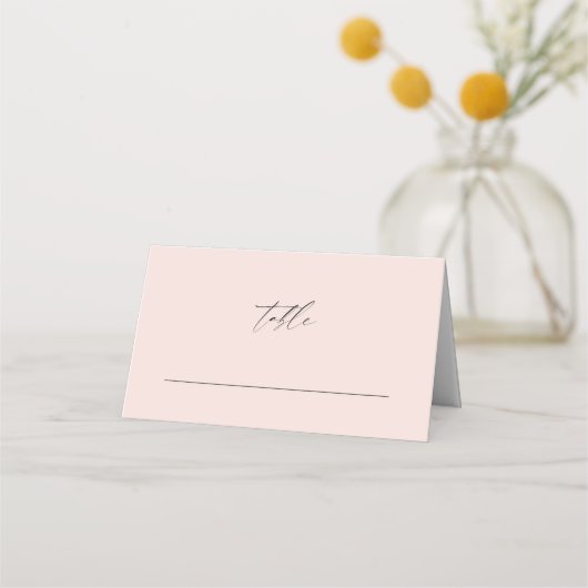 Carte De Placement Classic Elegant Rose Mariage Table Place Card (Devant)