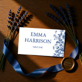 Carte De Placement Classic French Blue Toile Wedding Folded