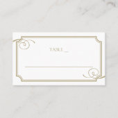 Carte De Placement Classic Gold Frame Mariage de luxe (Devant)