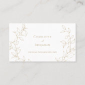 Carte De Placement Classic Gold Greenery Mariage Plat Place Card (Dos)