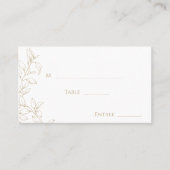 Carte De Placement Classic Gold Greenery Mariage Plat Place Card (Devant)