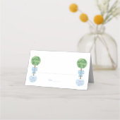 Carte De Placement Classic Pale Blue Bow Boy Baby shower Déjeuner off (Devant)