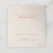 Carte De Placement Classic Rustic Terracotta Script Mariage moderne (Extérieur déplié)