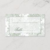 Carte De Placement Classic Sage Green Landscape Toile Wedding (Devant)