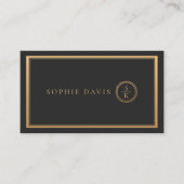 Carte De Placement Classic Simple Elegance Gold Mariage noir (Devant)