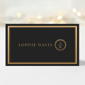Carte De Placement Classic Simple Elegance Gold Mariage noir