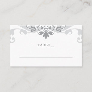 Carte De Placement Classique Argent Gris Ironworks Mariage élégant