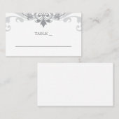 Carte De Placement Classique Argent Gris Ironworks Mariage élégant (Devant / Derrière)