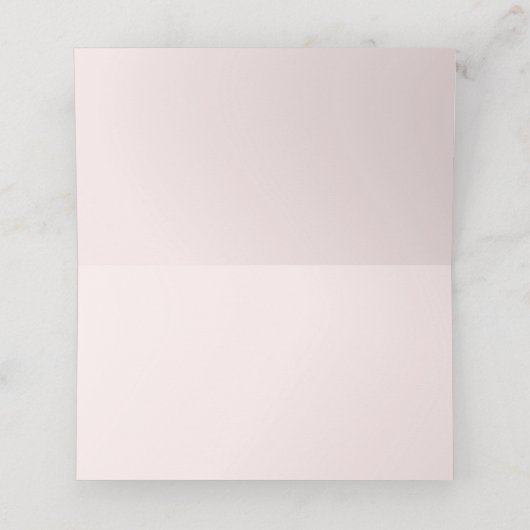 Carte De Placement Classique Elegant Blush Pink Chic Mariage (Intérieur déplié)