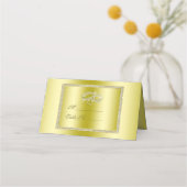 Carte De Placement Classy Gold Parties scintillant & Cercles Mariages (Devant)