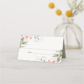 Carte De Placement Classy Rustic Blush Greenery Floral Bunch Mariage (Dos)