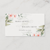 Carte De Placement Classy Rustic Blush Greenery Floral Bunch Mariage (Devant)