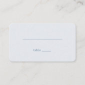 Carte De Placement Clean Blue Table Template (Devant)