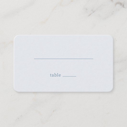 Carte De Placement Clean Blue Table Template (Devant)