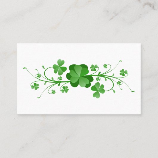 Carte De Placement Clover Celtique Shamrock irlandais traditionnel (Dos)