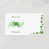 Carte De Placement Clover Celtique Shamrock irlandais traditionnel (Devant)