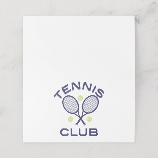 Carte De Placement Club de tennis (Extérieur déplié)